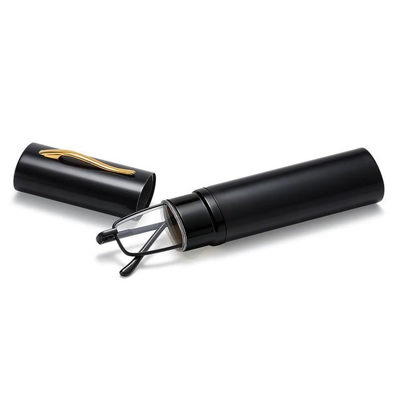 Mini portable reading glasses for men and women, with a small pen holder, high-definition, stylish, ultra-lightweight glasses for seniors.